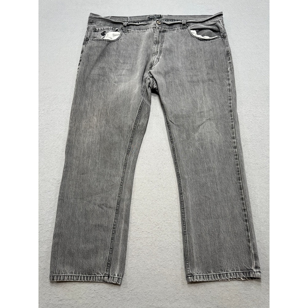 Rocawear‎ Jeans Men's 46x28 Gray Charcoal Wash Straight Leg High Rise Streetwear